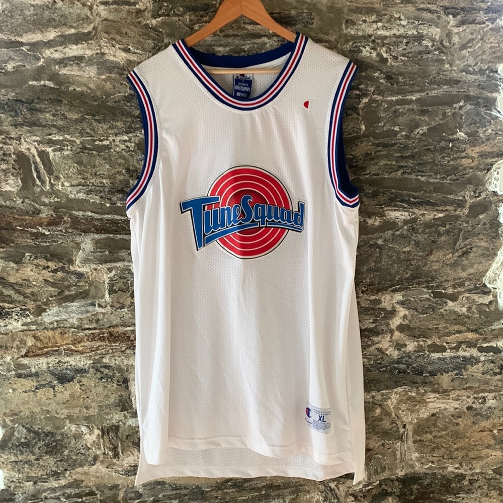 VINTAGE 1990s Champion Space Jam Stitched #22 Bill Murray Basketball Jersey - XL